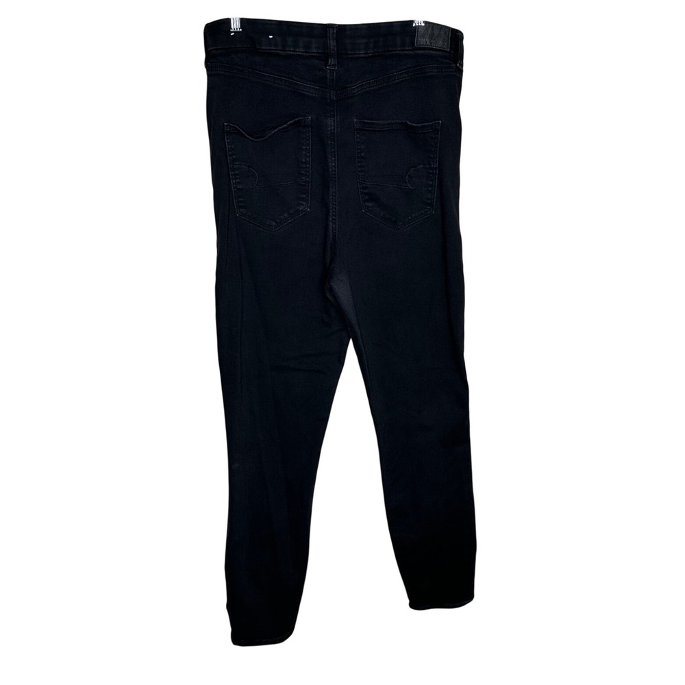 American Eagle Women's High Rise Jeans size 12 Black Denim - Picture 7 of 10
